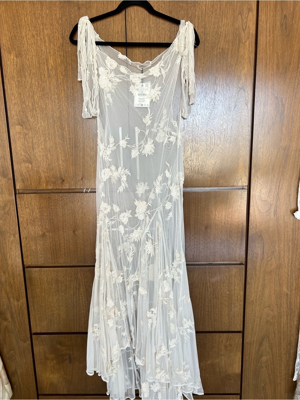 Bridal Viral Sheer Ivory Floral Lace Maxi Dress - Sold out in store